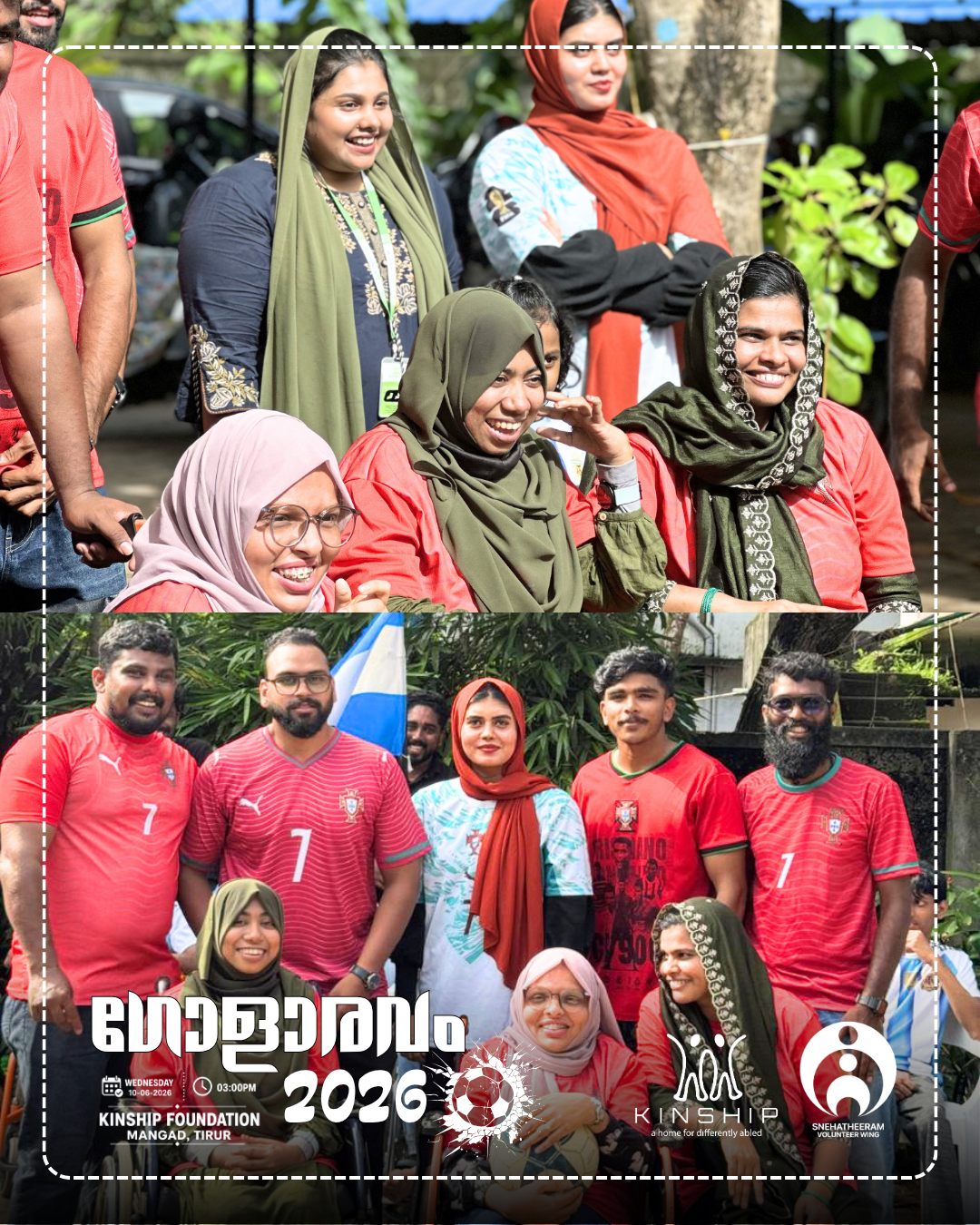 Red football team group portrait