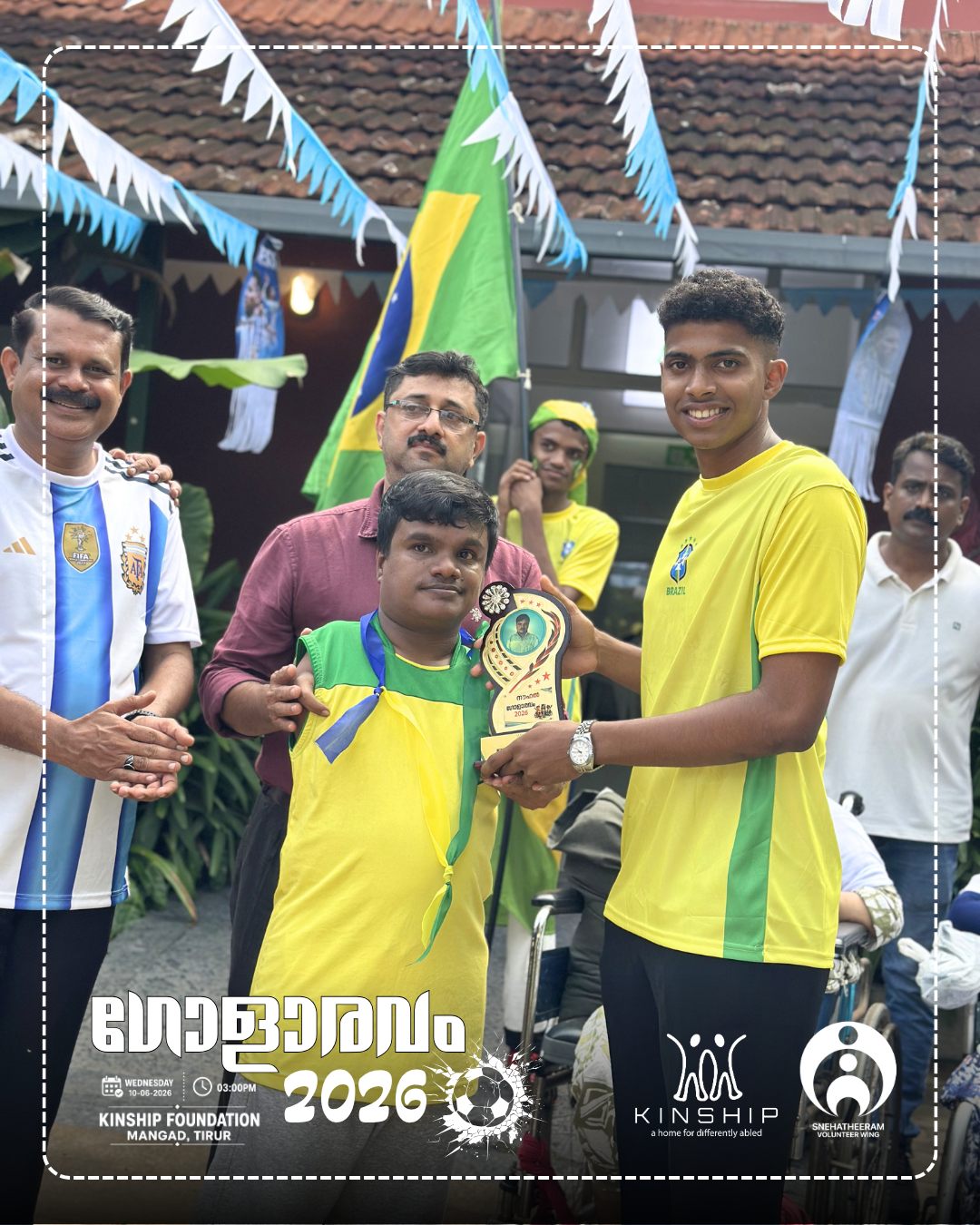 Award presentation during Kinship Football 2026