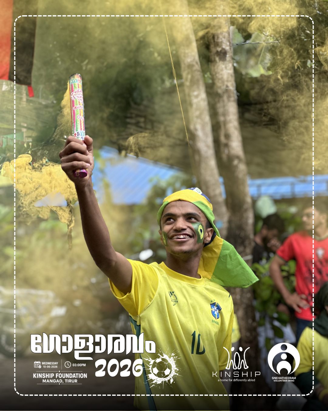 A joyful football celebration moment