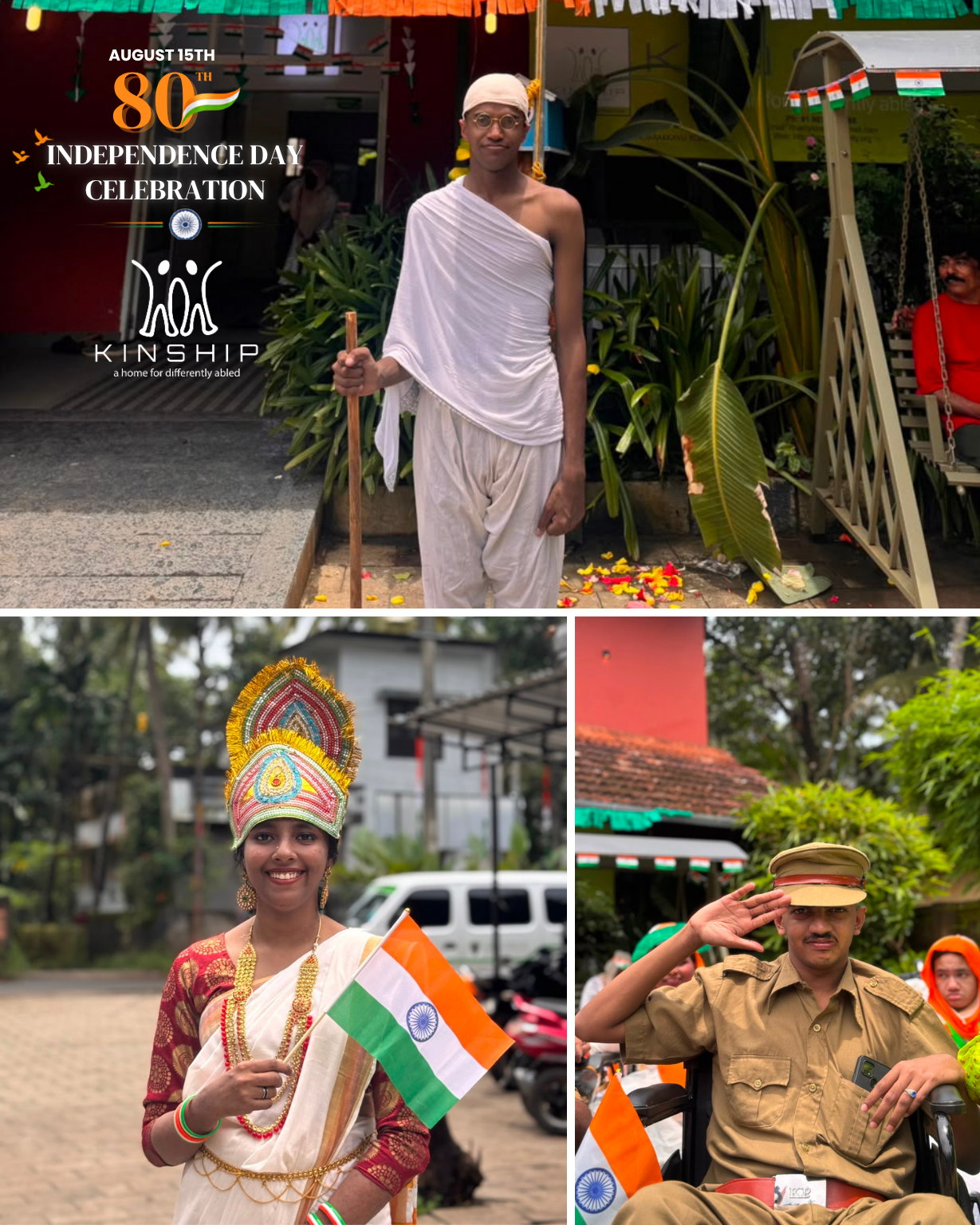 Kinship participants dressed as national figures for Independence Day