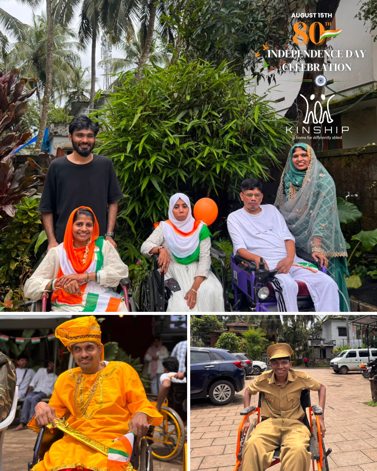Kinship participants and supporters celebrating Independence Day