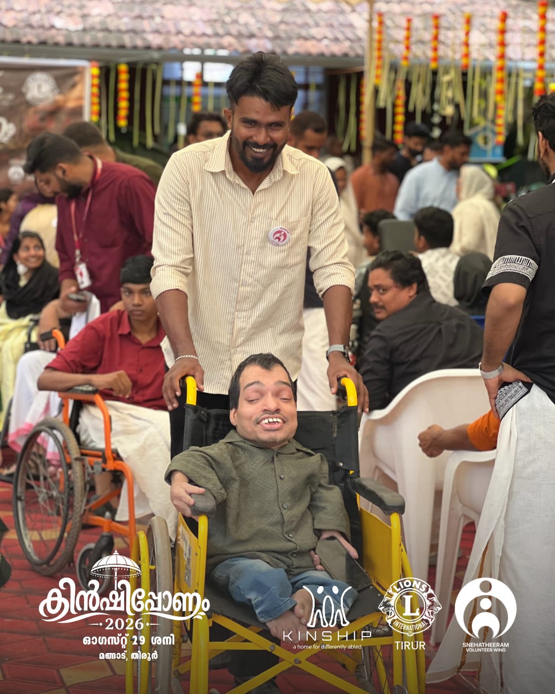 A joyful moment with a Kinship participant during Onam