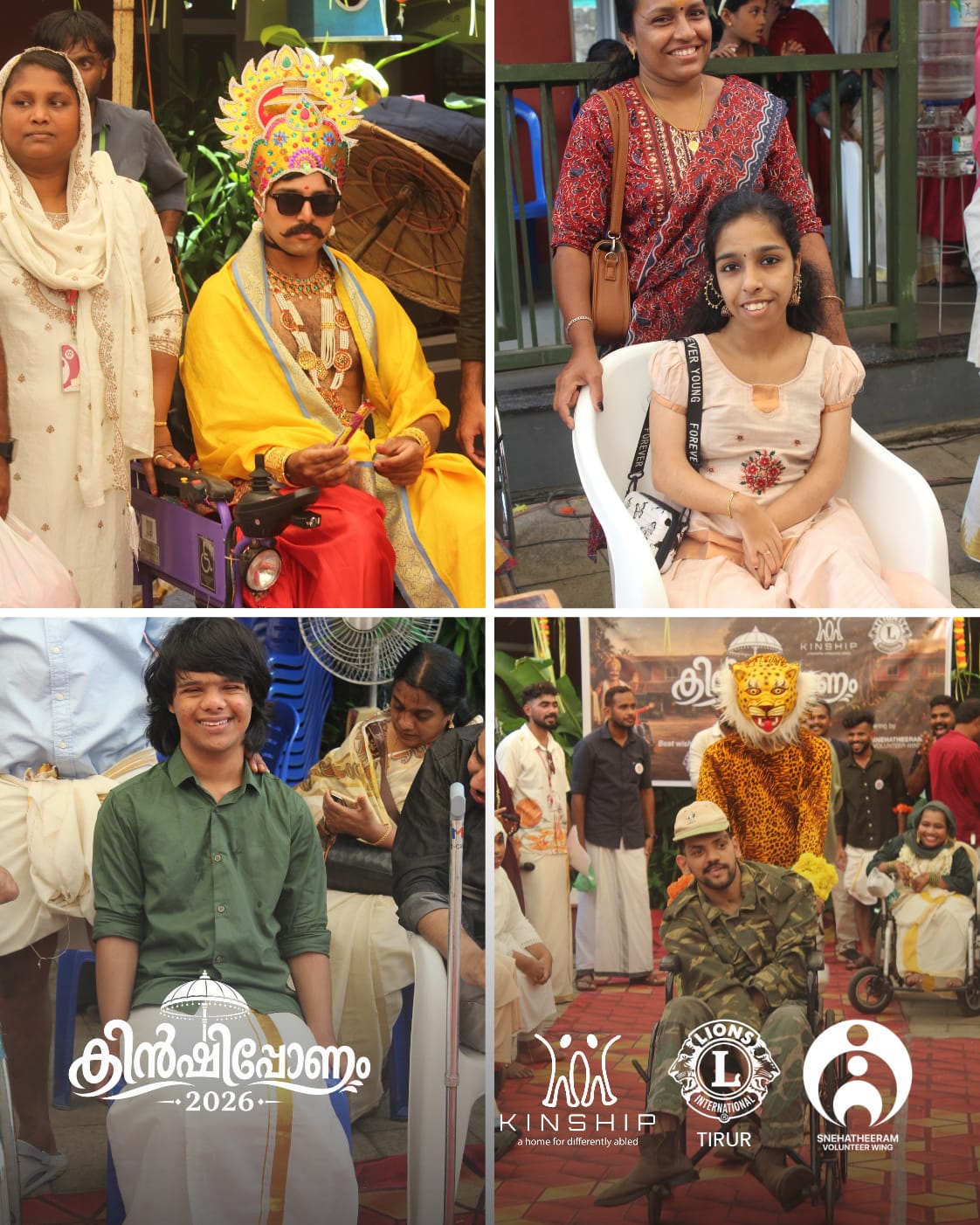 Onam character portraits and happy moments at Kinship